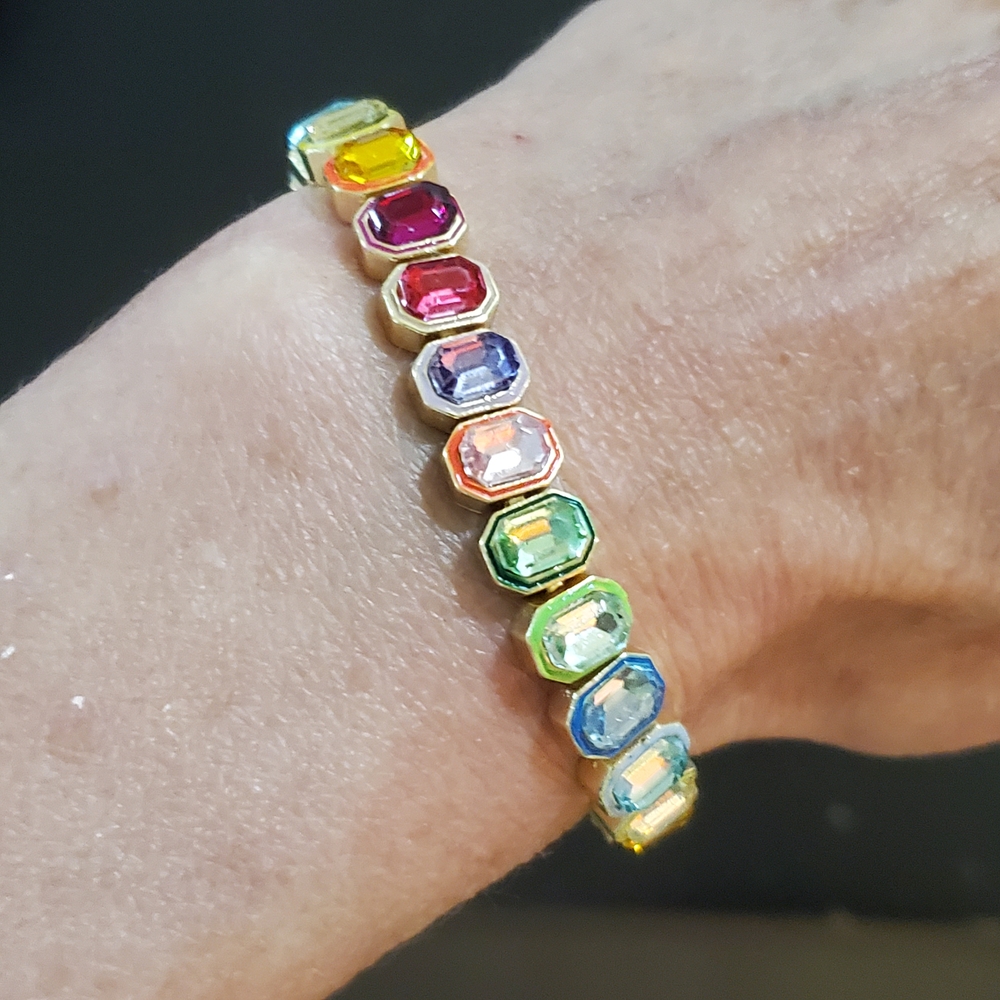 BaubleBar Vibrant Gemstone Bracelet with Gold Accents - Picture 6 of 10